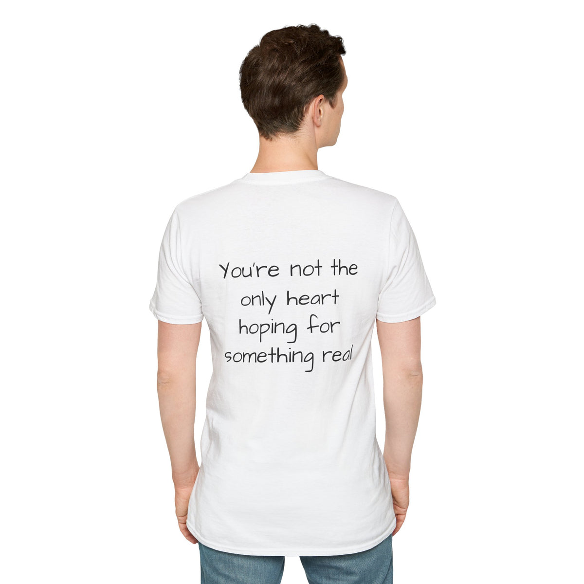 "I wonder if I'm the only one still waiting" Casual Graphic Tee - Love;Eventually