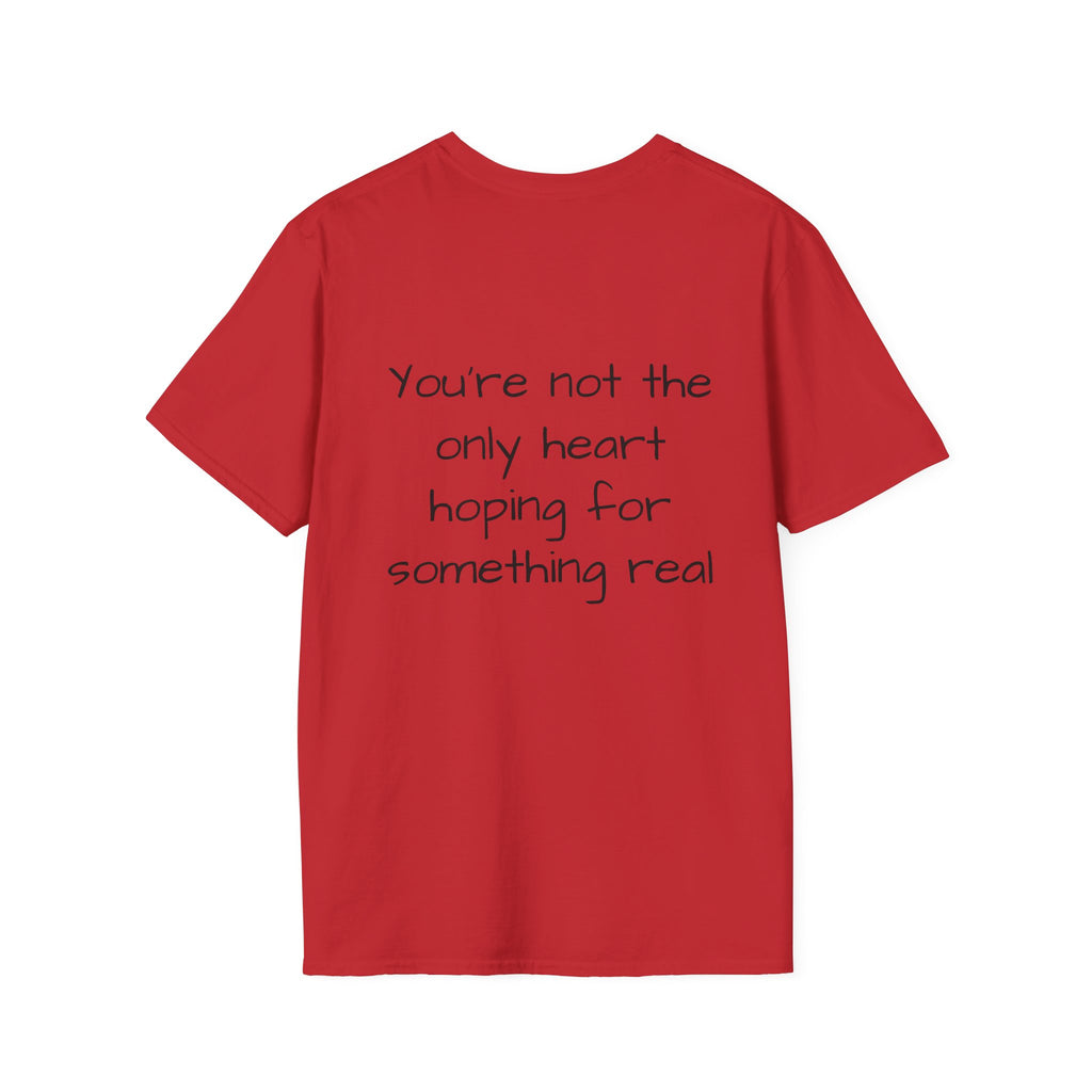 "I wonder if I'm the only one still waiting" Casual Graphic Tee - Love;Eventually