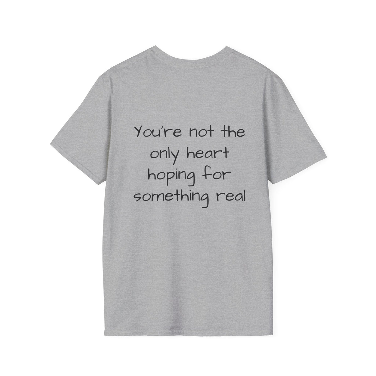 "I wonder if I'm the only one still waiting" Casual Graphic Tee - Love;Eventually