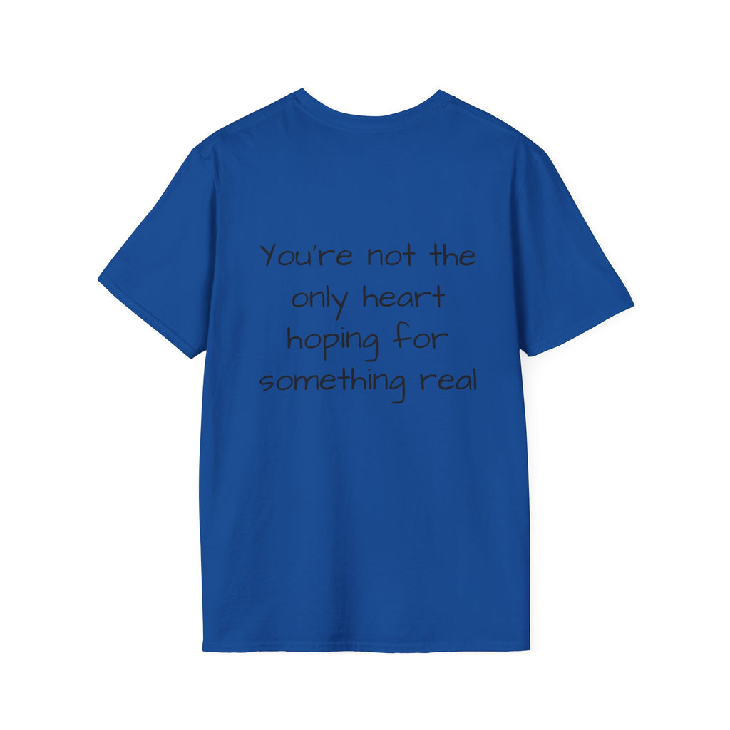 "I wonder if I'm the only one still waiting" Casual Graphic Tee - Love;Eventually