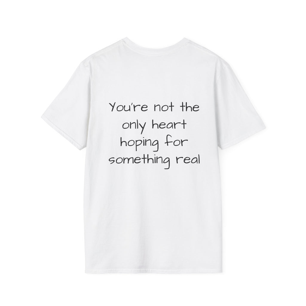 "I wonder if I'm the only one still waiting" Casual Graphic Tee - Love;Eventually