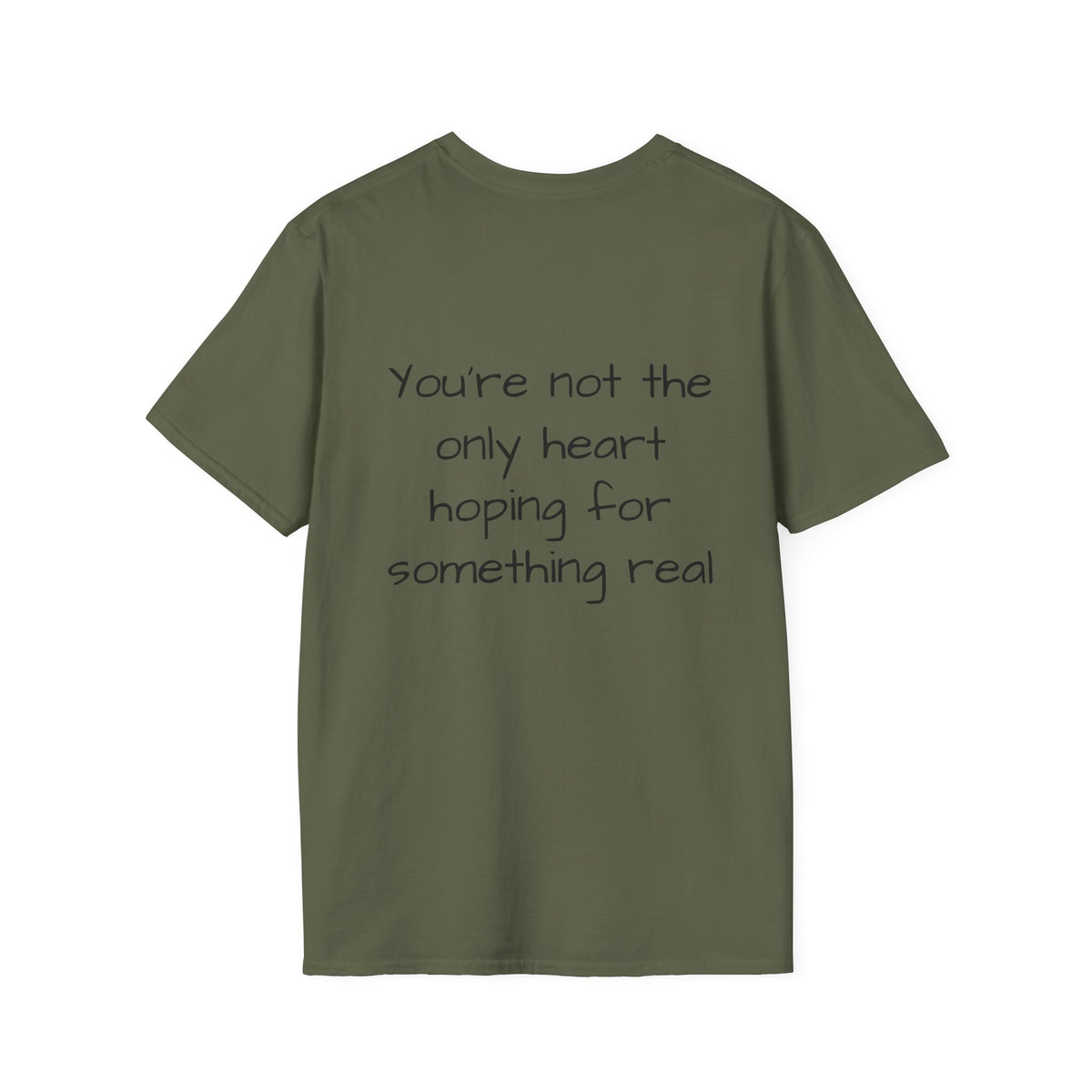 "I wonder if I'm the only one still waiting" Casual Graphic Tee - Love;Eventually