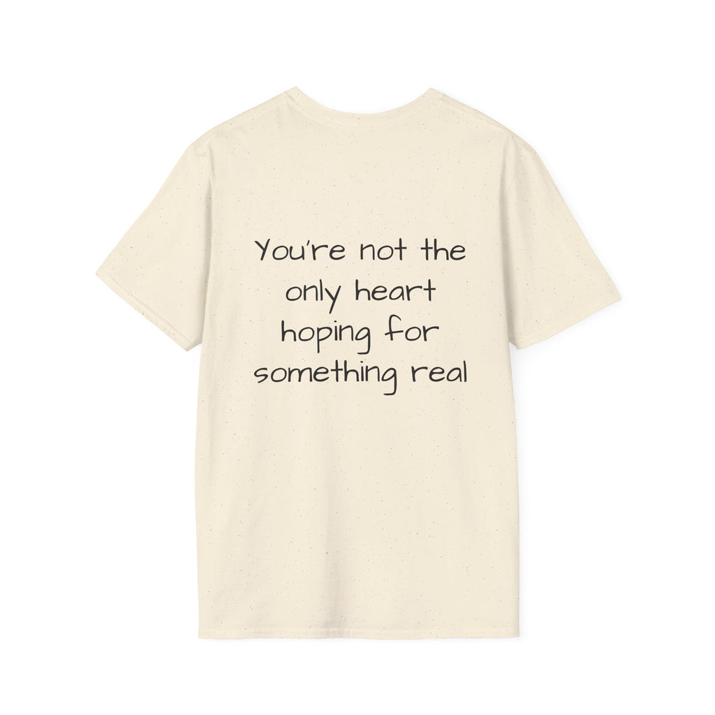 "I wonder if I'm the only one still waiting" Casual Graphic Tee - Love;Eventually
